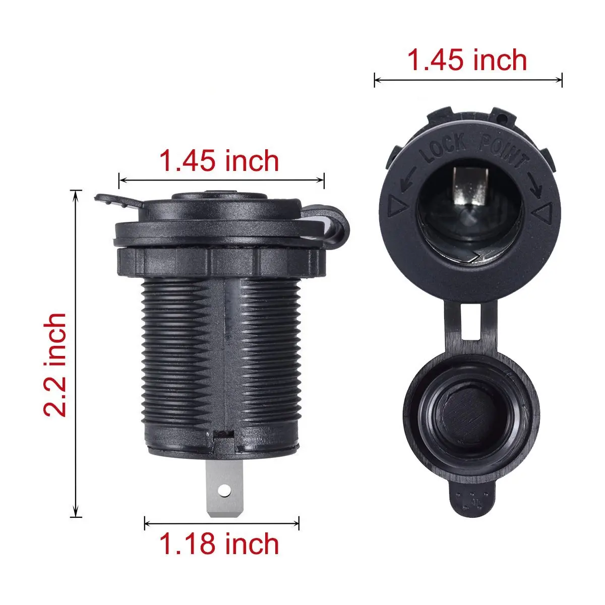 Разъем прикуривателя водонепроницаемый светодиодный индикатор 12 В розетка