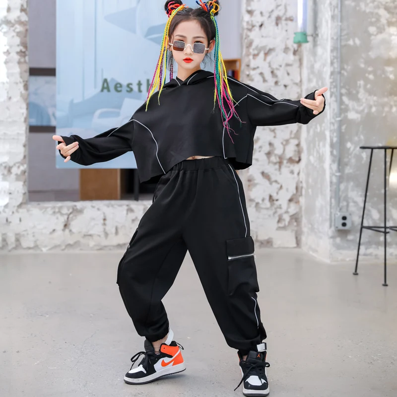 Джазовый танцевальный сценический костюм одежда в стиле хип-хоп Одежда для