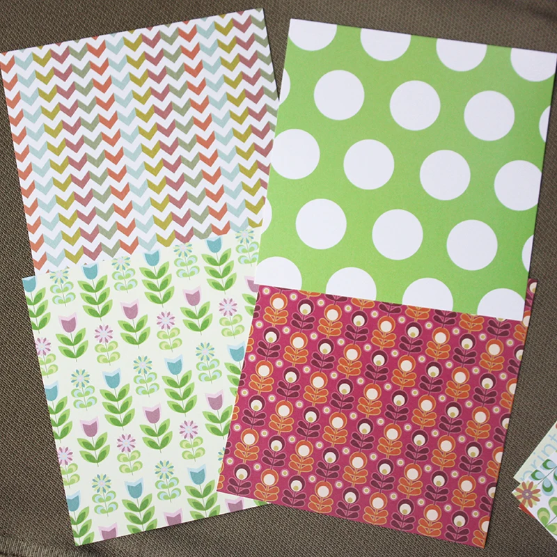 Paper Pad Spring 24 sheet 6&quotX6&quot Scrapbooking design patterned paper pack handmade craft Background pad AlinaCraft | Дом и сад
