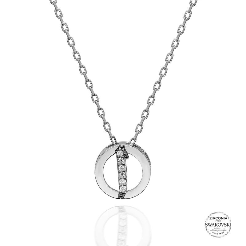 

Серебряное ожерелье Silverlina с цирконием Сваровски