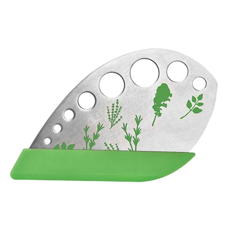 Резак для трав инструмент зачистки листьев нержавеющая сталь с 9 отверстиями 2 в 1