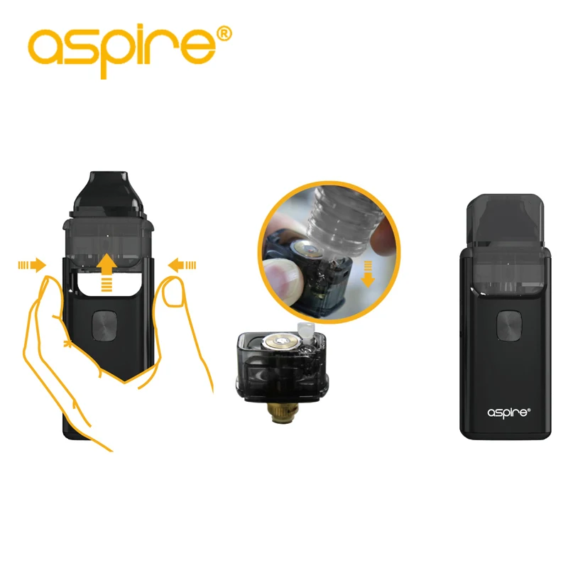 Aspire Breeze 2 AIO Pod Vape Kit со встроенным аккумулятором 1000 мАч катушка 0.6ohm 3 мл/2 мл емкость
