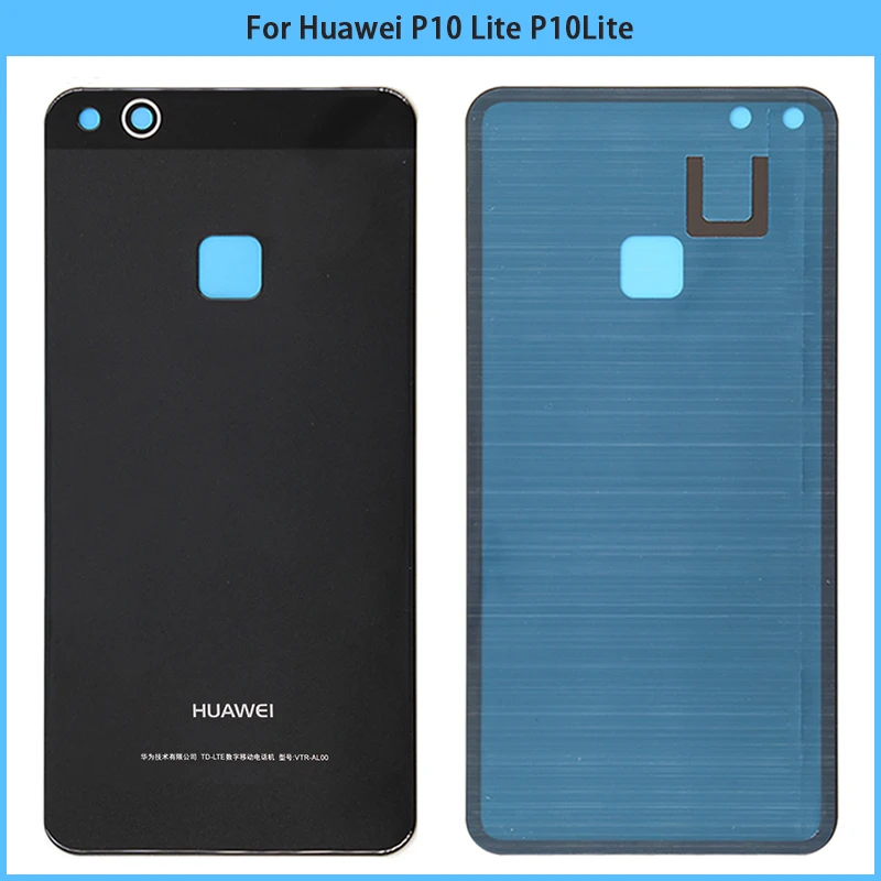 10pcs new for huawei p10 lite p10lite 5 2 battery cover door back cover glass rear housing case with adhesive sticker replac free global shipping