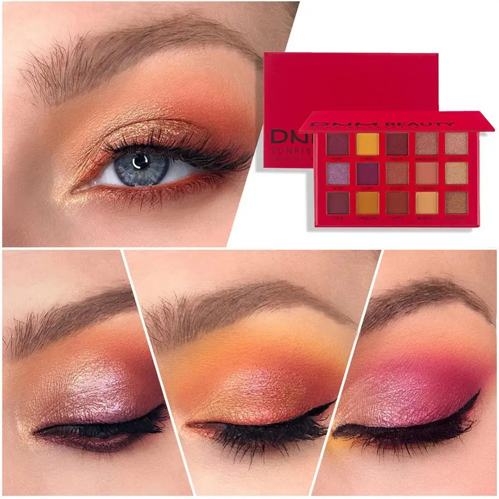 15 цветов Блеск матовые тени для век Палитра длительный Водонепроницаемый