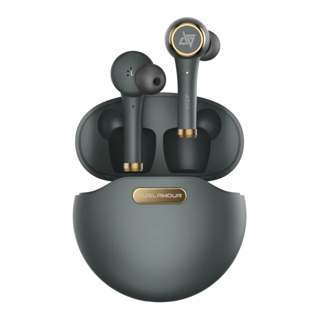 grey AUGLAMOUR AT-1 Bluetooth 5,0 TWS беспроводные наушники Blutooth с шумоподавлением водонепроницаемые спортивные наушники-вкладыши - Цвет: grey