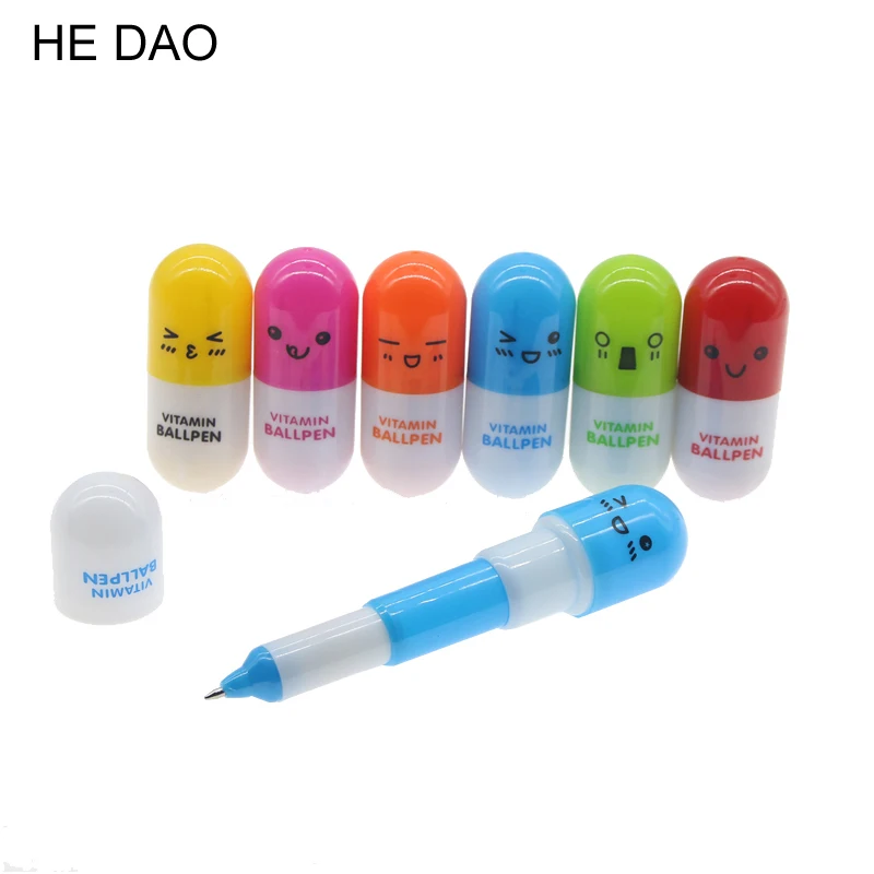 

Cute Kawaii Capsule Creative Pills Ball Ballpoint Pens Ballpen for School Writing Supplies Stationery
