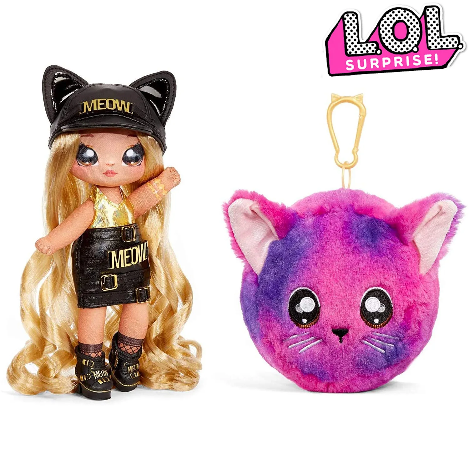

NEW Lol Dolls MGA Entertainment Na! Na! Na! Surprise 2-In-1 Sasha Scratch Fashion Doll Plush Toy Purse Series 3 Toys For Girls