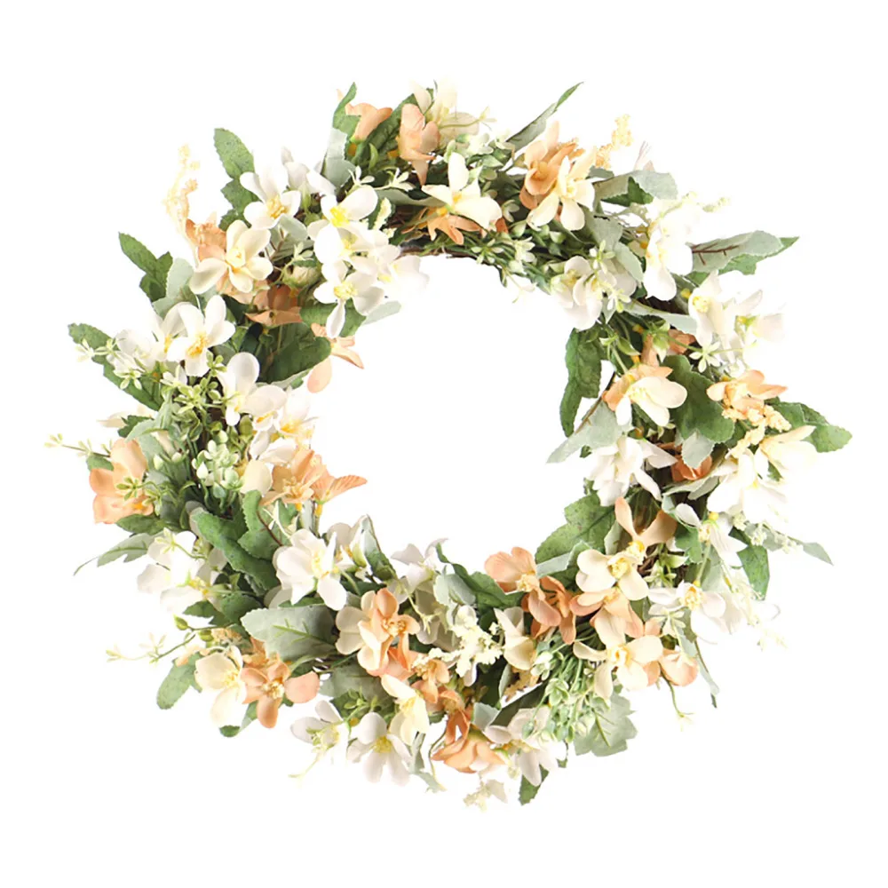 

Spring Wreaths Aritifcial Flower Floral Garland Party 40cm Door Home Wedding Decoration Fake Plant