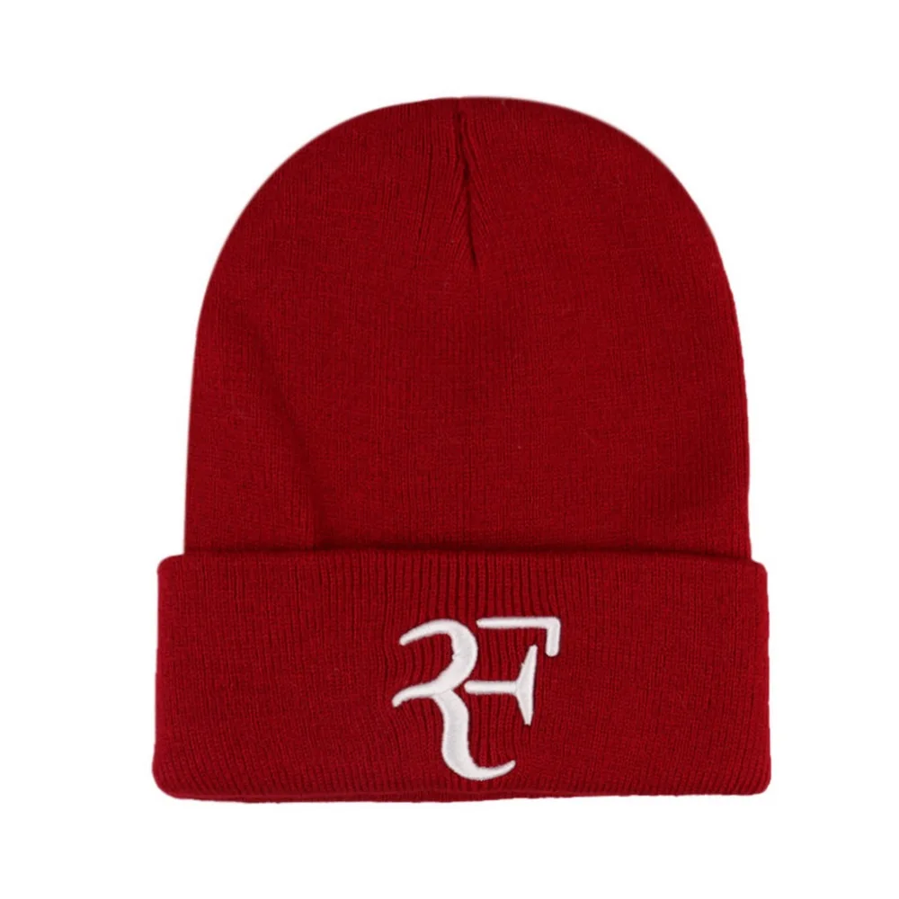 

Unisex Skullies Beanie Caps Wool Knitting Embroidery Pattern Solid Color Comfortable and Loose Outdoor Hats Keep Warm