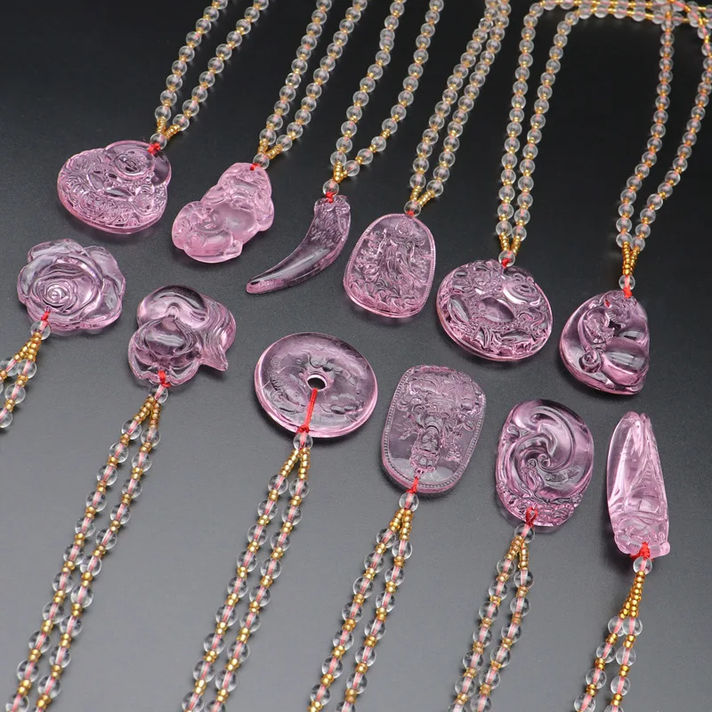 Женское Ожерелье искусственные бусины Будды ожерелья розовые украшения - купить