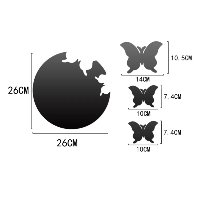 Зеркальная Настенная Наклейка бабочка наклейка настенное искусство съемное
