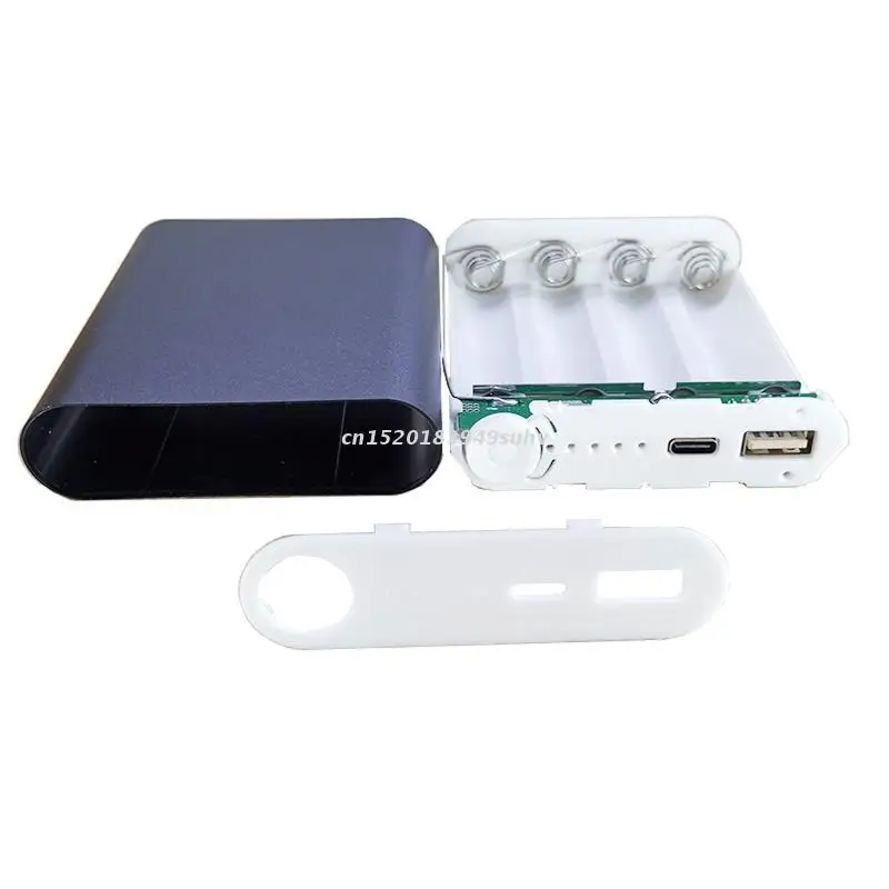 Сплав USB C Вход 5 в 2A выход 4x18650 DIY чехол для внешнего аккумулятора комплект