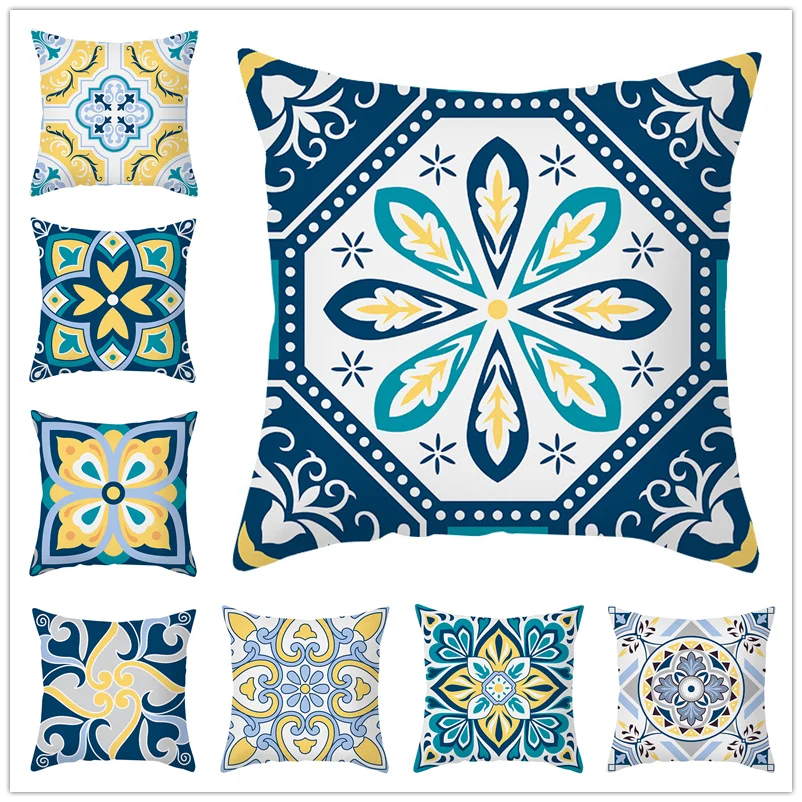 

Nordic Geometric Patterns Pillow Chushion Cover Home Decoration Polyester Microfiber Office Sofa Car Throw Pillowcase 45x45cm