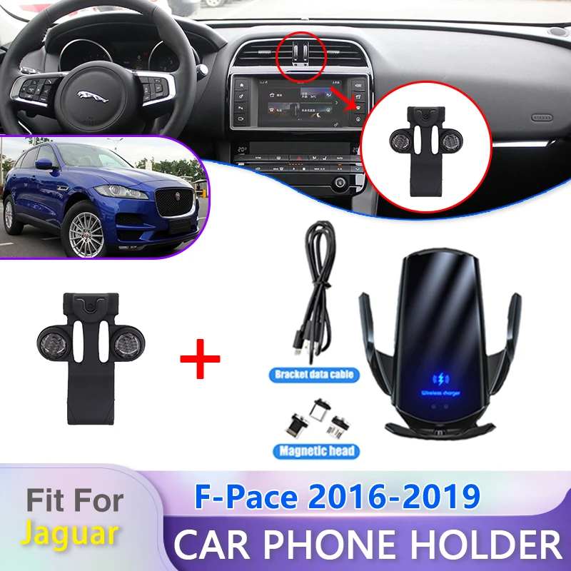 

Car Mobile Phone Holder for Jaguar F-Pace FPACE F PACE 2016 2017 2018 2019 Telephone Stand Bracket Vent Accessories for Iphone