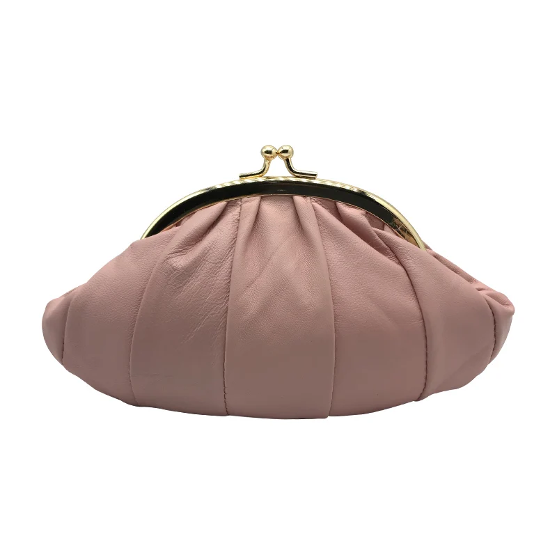 pink1028 NICOLE& CO Кошелек для монет из натуральной кожи Женский кошелек из овечьей кожи с металлическим замком Держатель для карт кошелек новая маленькая сумка - Цвет: pink1028