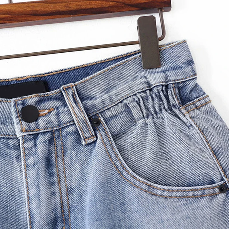 GOPLUS 2021 Летне осенние винтажные джинсовые шорты с высокой талией женские Узкие