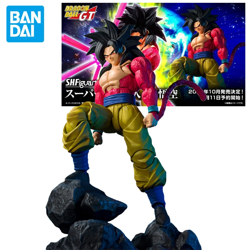 

BANDAI SHF Драконий жемчуг Gt супер сайян 4 Гоку десять раз камехамеха шфитс экшн-фигурки аниме модели игрушки