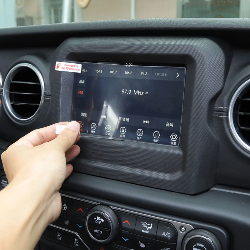 

Car Dashboard GPS Navigation Screen Protective Film Sticker For Jeep JT Gladiator 2018+