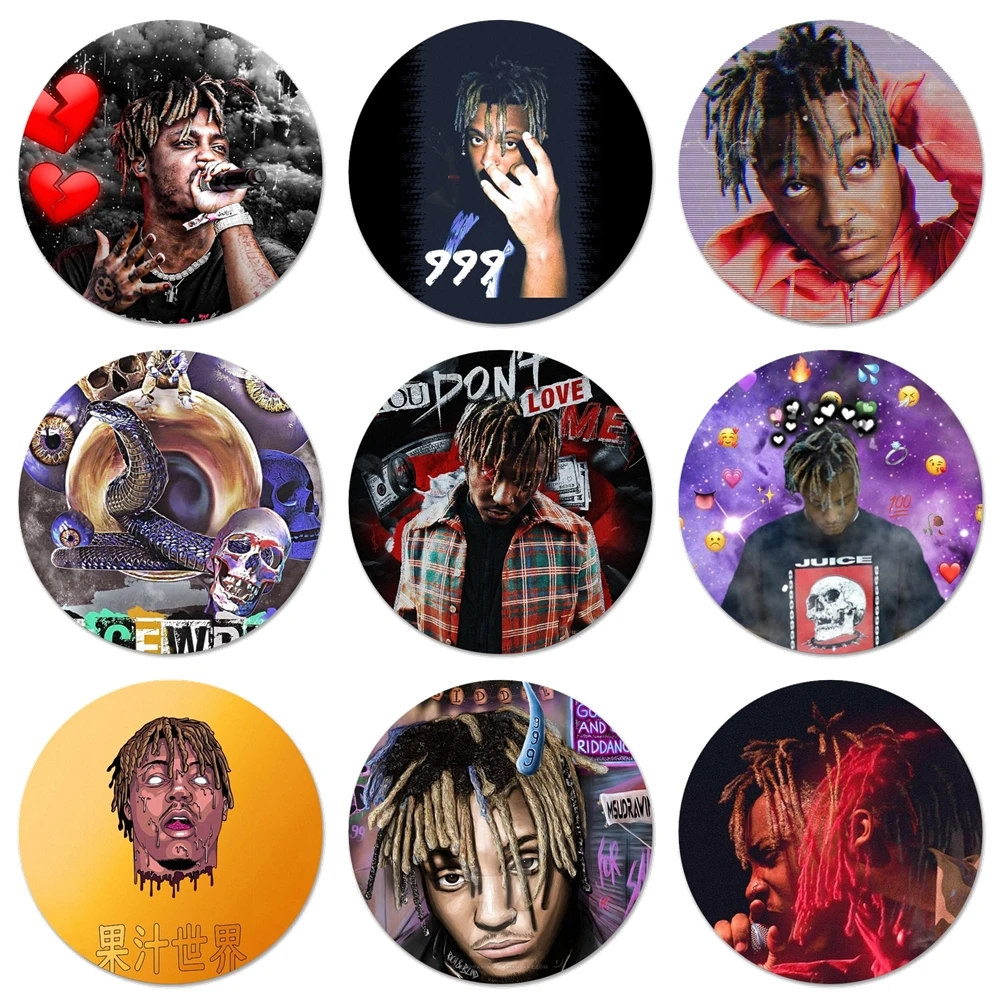 

Juice WRLD Icons Pins Badge Decoration Brooches Metal Badges For Clothes Backpack Decoration 58mm