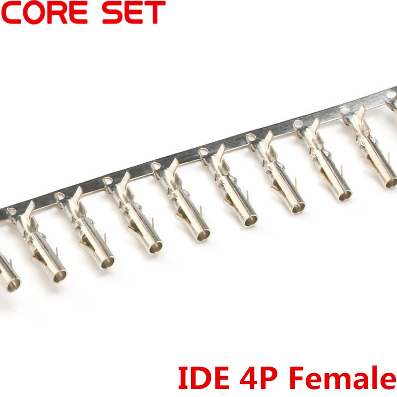 50 шт./лот большой 4P 4D IDE медный обжимной клеммный разъем гнездовая игла для ПК