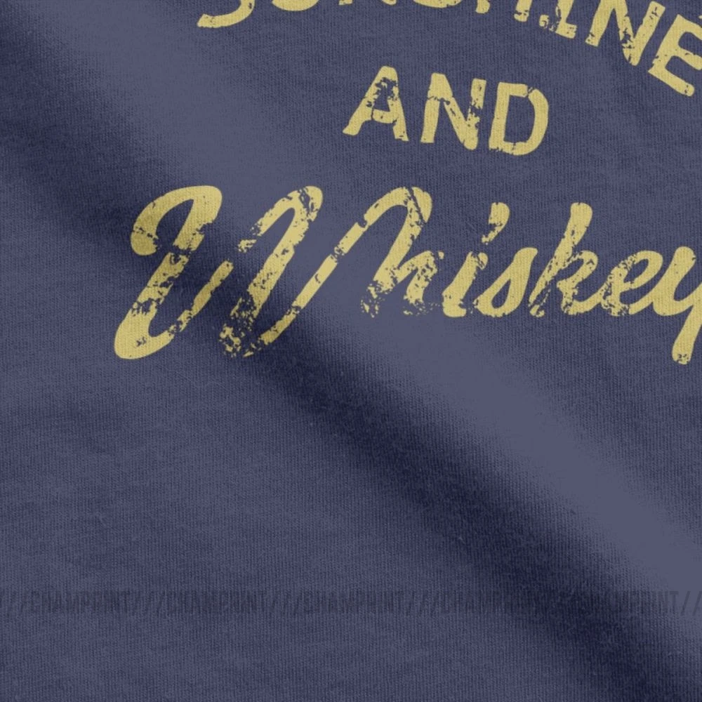 Мужская футболка Sunshine And Tennessee Повседневная с вырезом лодочкой и надписью Whiskey