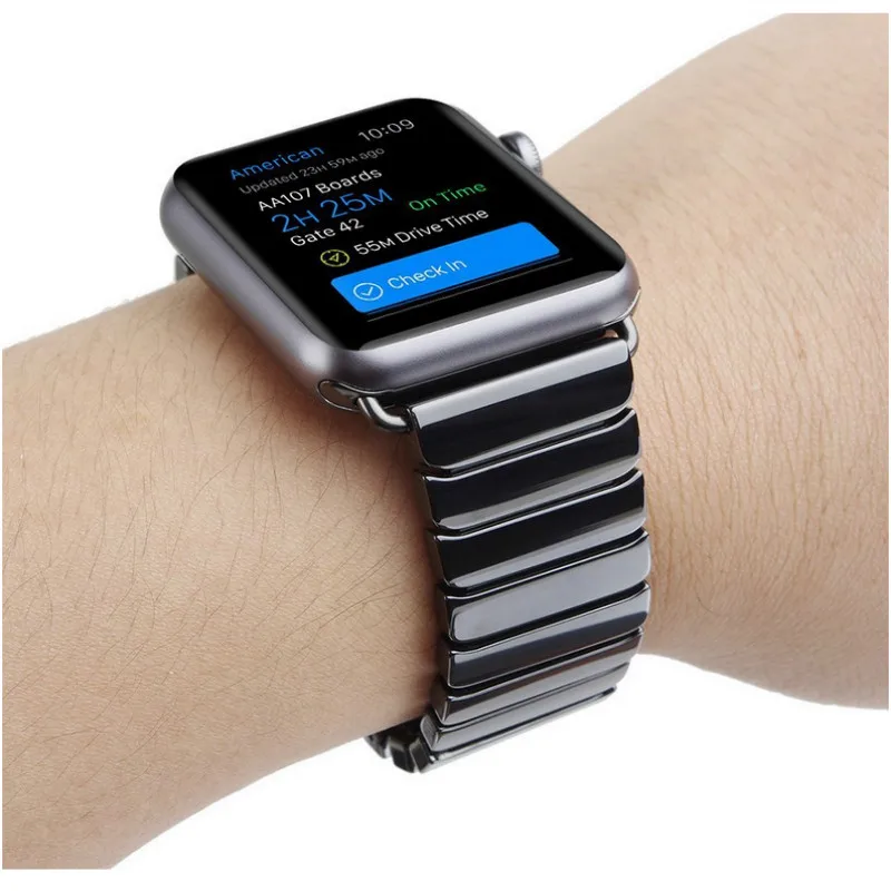 Керамический ремешок для часов Apple Watch 4/3/2/1 роскошный браслет iWatch 3 Топ люксовый