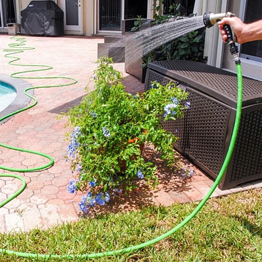 

50FT Garden Hose Expandable Magic Flexible Water Hose EU Hose Plastic Hoses Pipe With Spray Gun To Watering Car Wash Spray