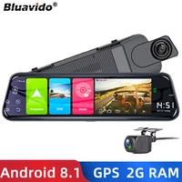 bluavido 10 car rearview mirror dvr 4g adas android gps navigation fhd 1080p dash camera wifi monitoring auto video recorder