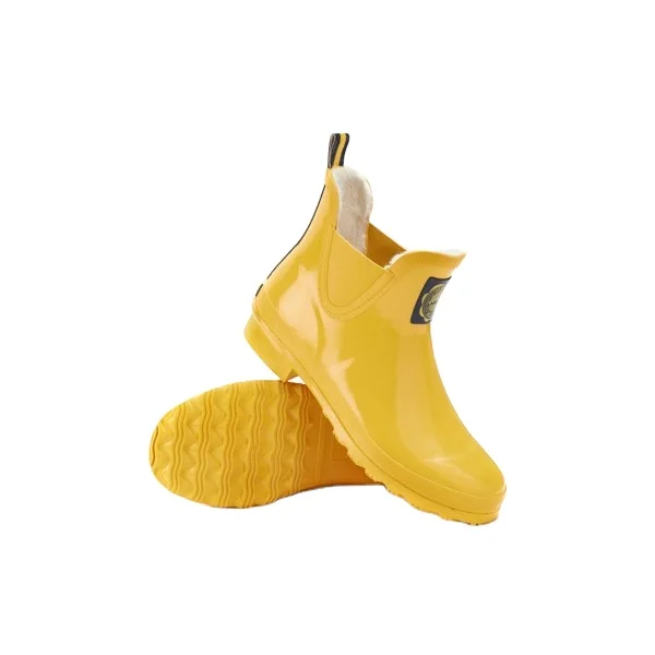 

women yellow ankle boots wellies