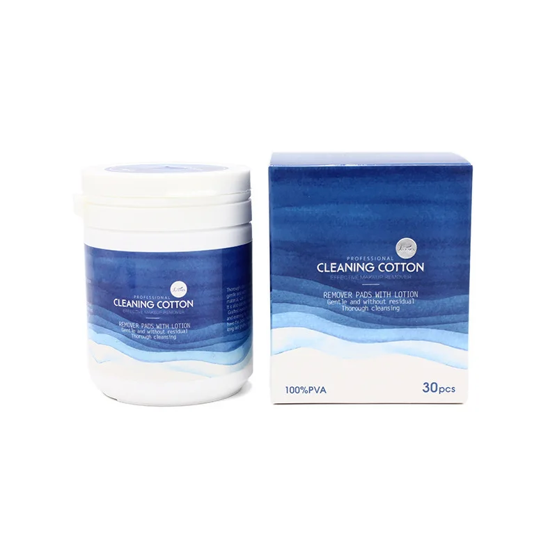 30 шт./кор. влажные жидкость для снятия хлопчатобумажные салфетки уход за кожей