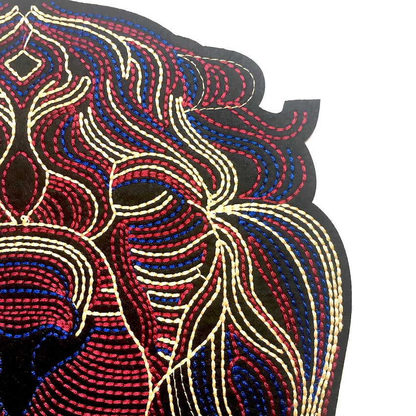 1 шт. крутая вышивка в виде головы льва аппликация патчи для одежды утюга сделай