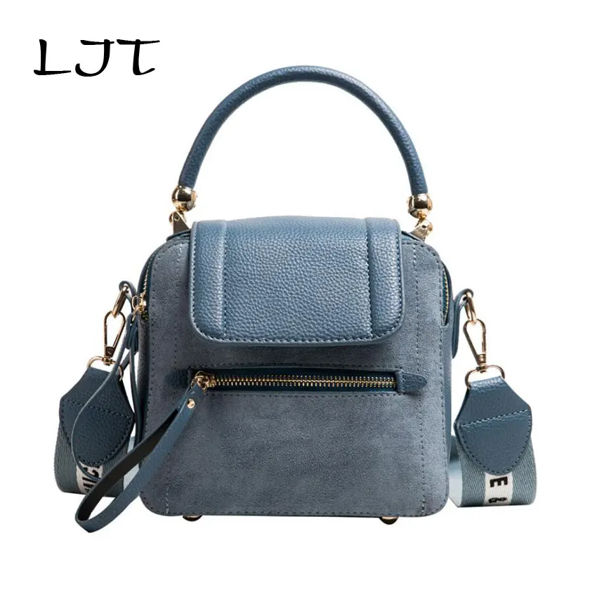 Женская сумка мессенджер LJT матовая ретро из искусственной кожи с ручкой сверху