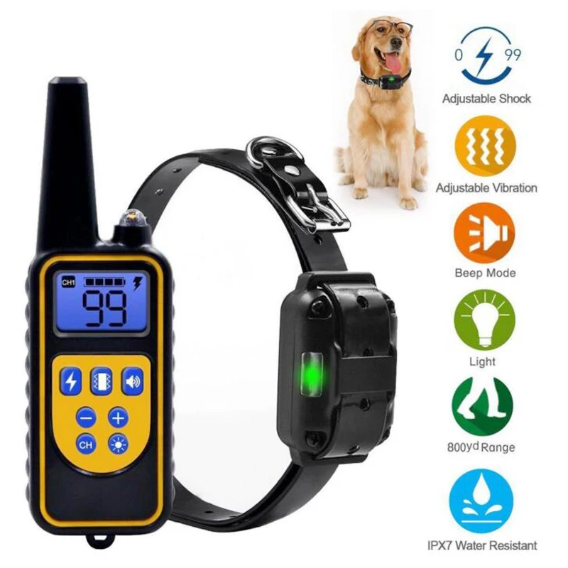 Электронный ошейник для дрессировки собак перезаряжаемый водонепроницаемый с