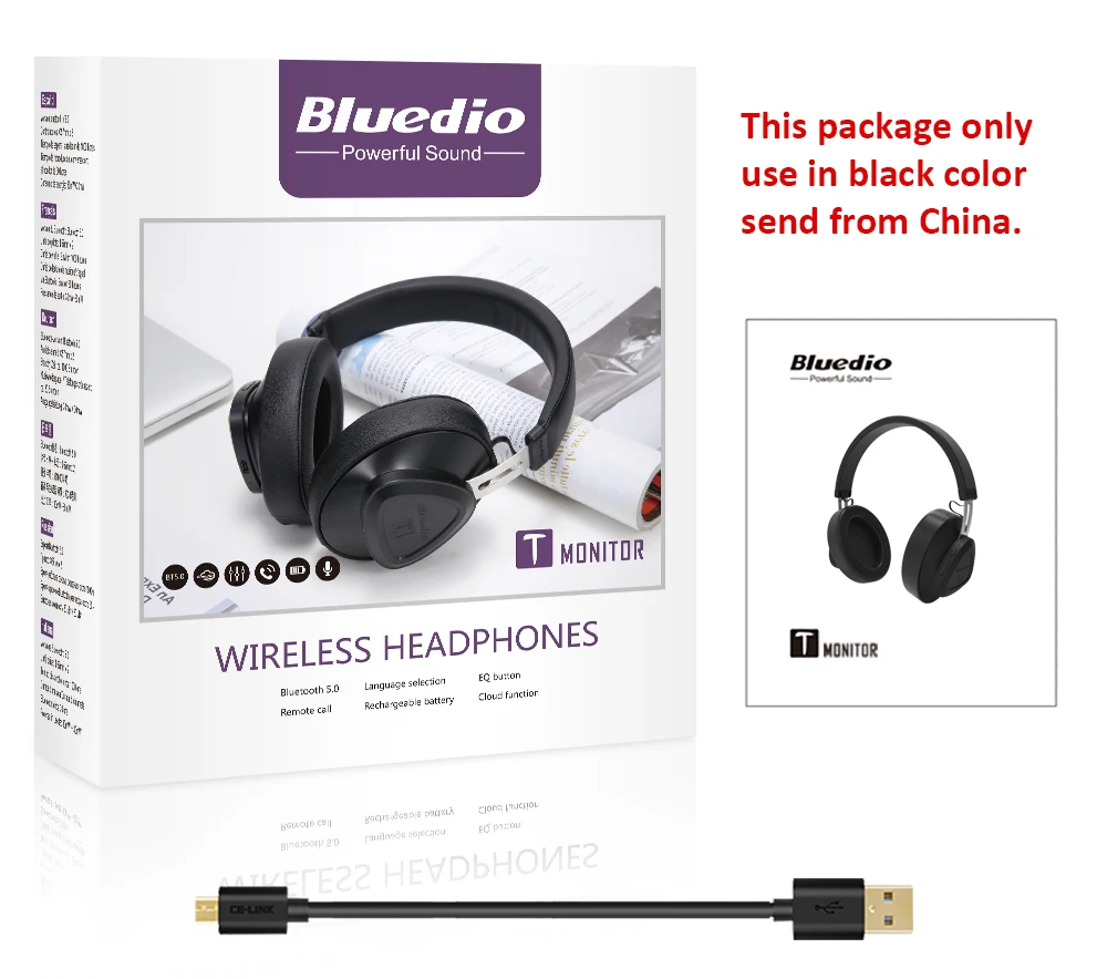 Bluedio, беспроводные наушники TM Bluetooth 5,0, гарнитура, над-ear monitor, студийная гарнитура для телефона, музыкальные наушники, голосовое управление