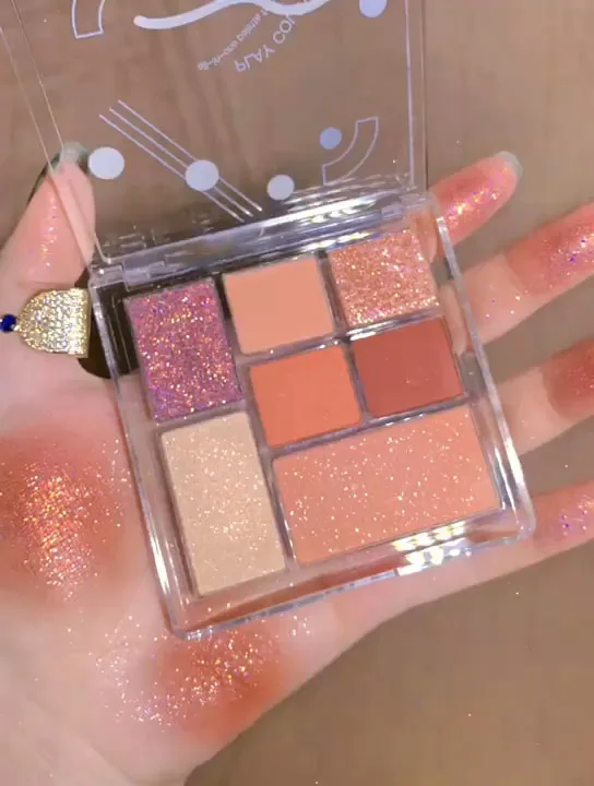 Eyeshadow Highlighter Blush Palette 7 Colors Glitter Matte Pigment Face Eye Makeup Beauty Cosmetic Easy to Wear Blusher |