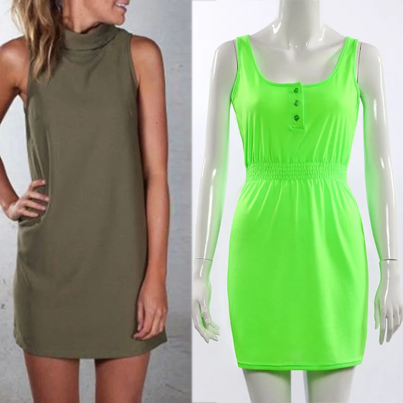 

Женское летнее платье-майка, стильное сексуальное повседневное офисное вечернее пляжное облегающее платье без рукавов, Короткое мини плат...