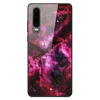 glass case for huawei p30 phone case back cover with black silicone bumper series 1