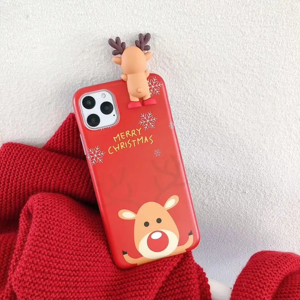 Для нового iPhone 11 с рождеством, мягкий чехол для телефона со снеговиком, мягкий Рождественский чехол для iPhone 11 pro max