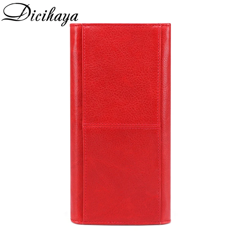 DICIHAYA, натуральная кожа, женский клатч, кошелек, Женский кошелек, портмоне, зажим для телефона, сумка, держатель для карт, удобный держатель для паспорта