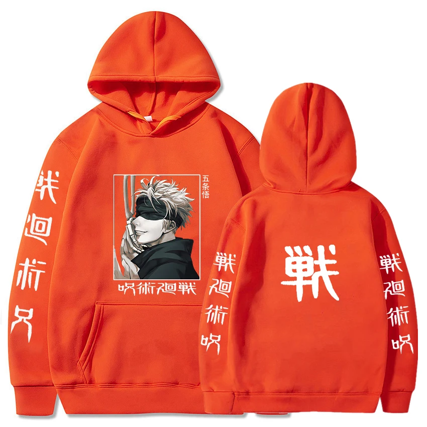 

Jujutsu Kaisen Hoodie Hip Hop Anime Pullovers Tops Loose Long Sleeves Autumn Man Cloth