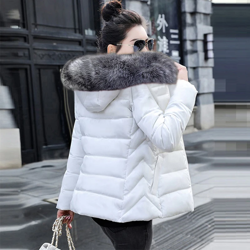 

Female Warm Winter Jacket New 2021 Fashion Women Winter Coat Hooded Down Parka Cotton Coat Large size 6XL Female Short Outerwear