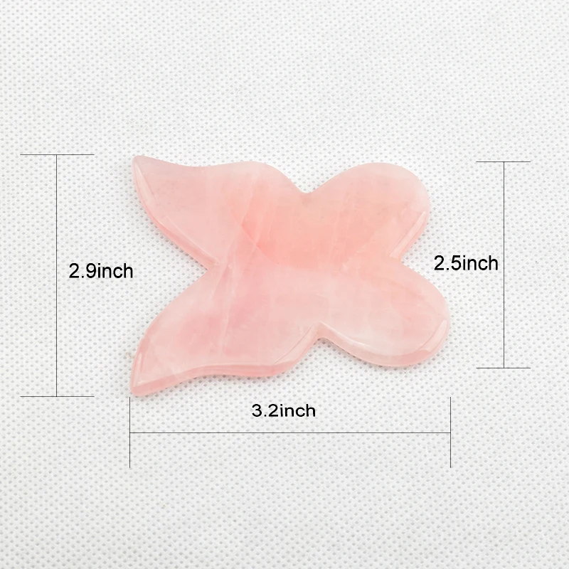 Традиционный скребок для массажа Gua Sha из розового кварца средство ухода за кожей