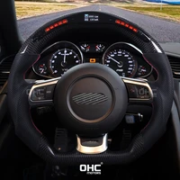 performance 100 real carbon fiber led display steering wheel compatible for tt ttrs r8 rs