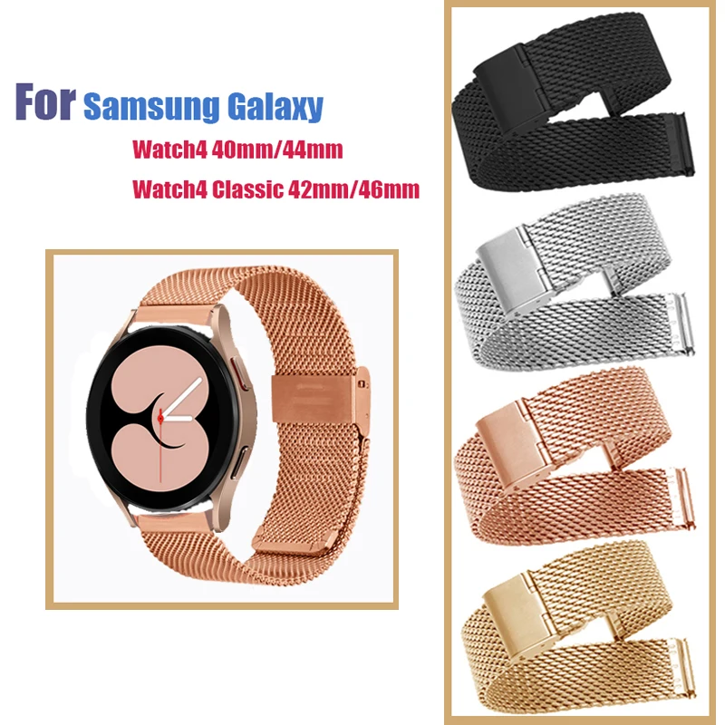 

For Galaxy Watch 4 40mm 44mm Metal Strap /Samsung Galaxy Watch4 Classic 42mm 46mm Correa Stainless Steel Bracelet Band 20mm 22mm