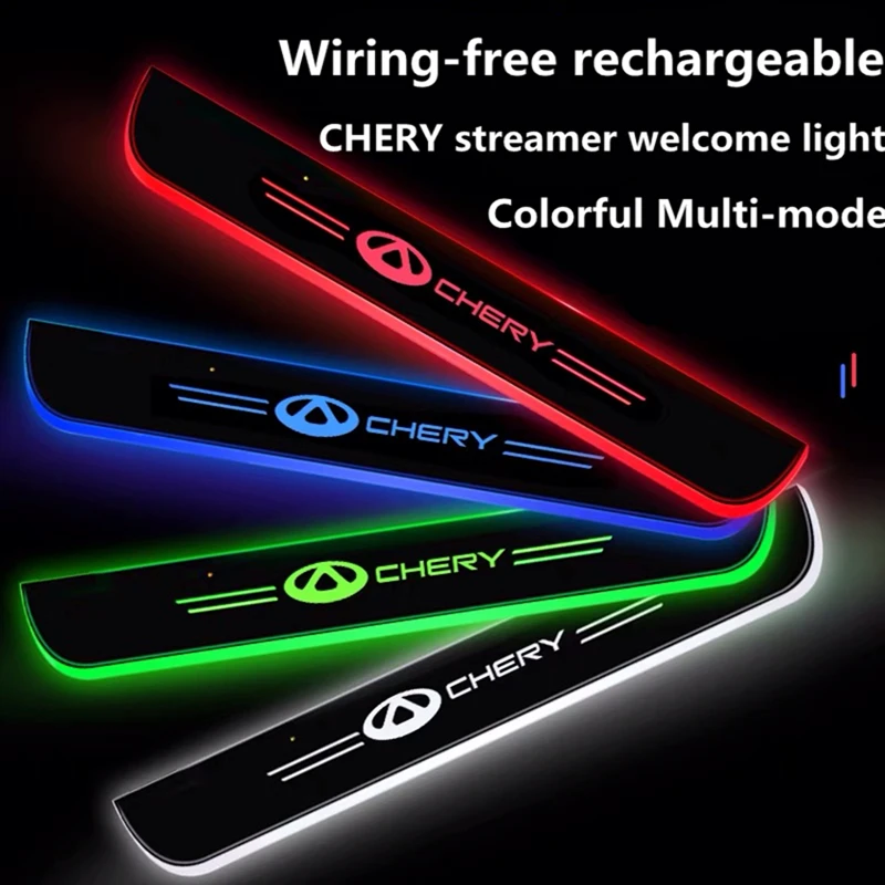 

For Chery TIGGO 3 5 7 PRO 8 Multicolor Car Door Light Mobile LED Welcome Pedal Auto Pedal Threshold Channel Light Auto parts