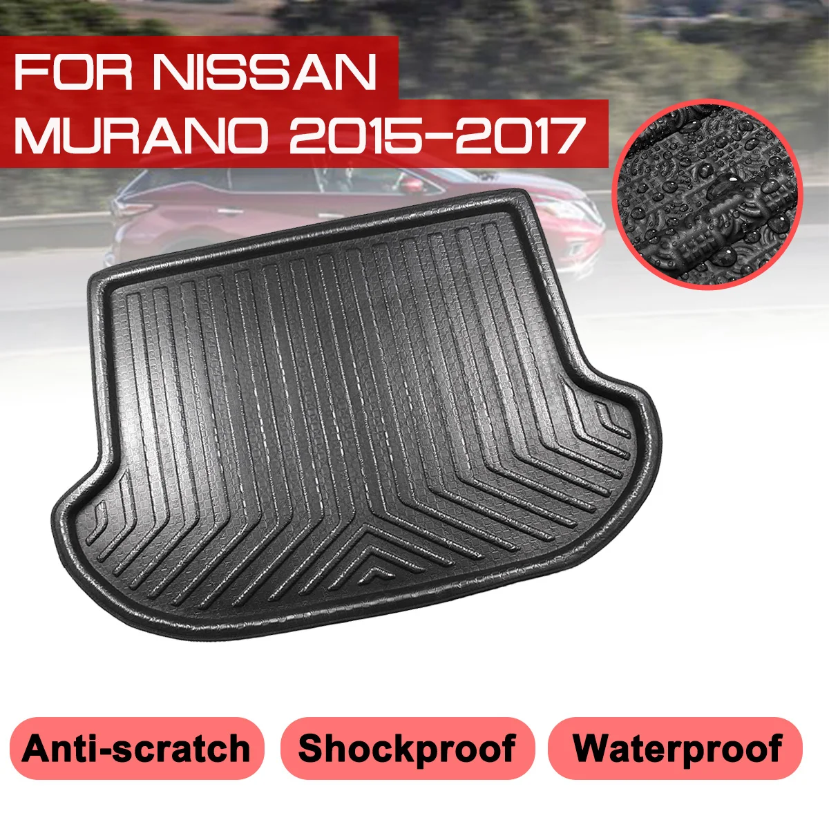 

Floor Mat Car Carpet Rear Trunk Anti-mud Cover For Nissan Murano 2015 2016 2017