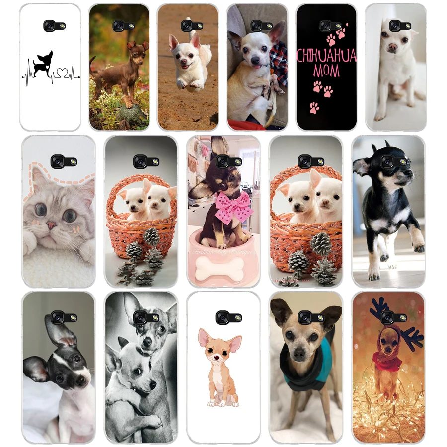37SD Chihuahua Dog Puppy Soft Silicone Tpu Cover phone Case for Samsung a3 2016 a5 2017 a6 plus a7 a8 a9 star lite s 6 7 8 9