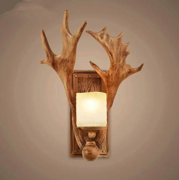 Креативная настенная ретро-лампа в виде рога оленя лампа прикроватная для
