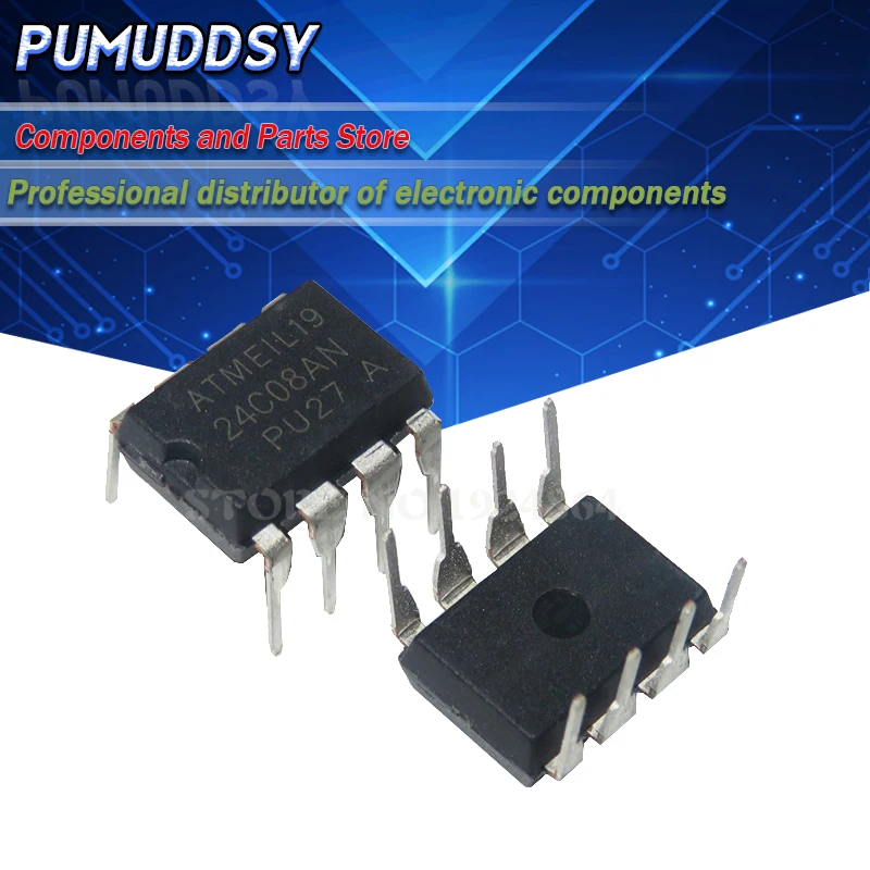 10 шт. AT24C08AN PU27 DIP8 AT24C08 DIP 24C08 новый и IC|Интегральные схемы| |