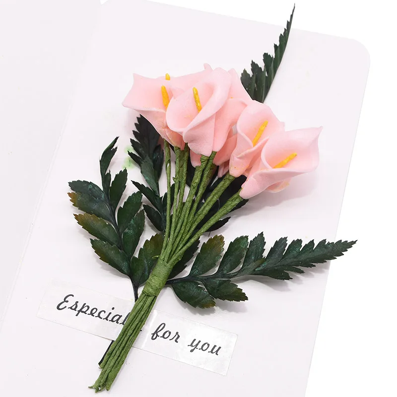 72/144 шт мини 2 см Искусственный букет каллы лилии искусственные цветы для DIY